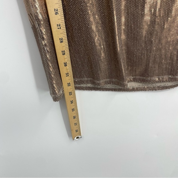 Free People Short Sleeve Drenched In Sequins Mini Dress Ombré Shift Drape Back - Picture 7 of 8